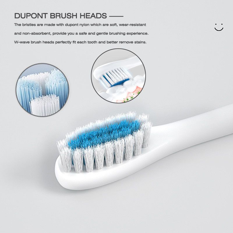 Sonic Electric Toothbrush White 8-Brush-Head Set - 6 Cleaning Modes view 6