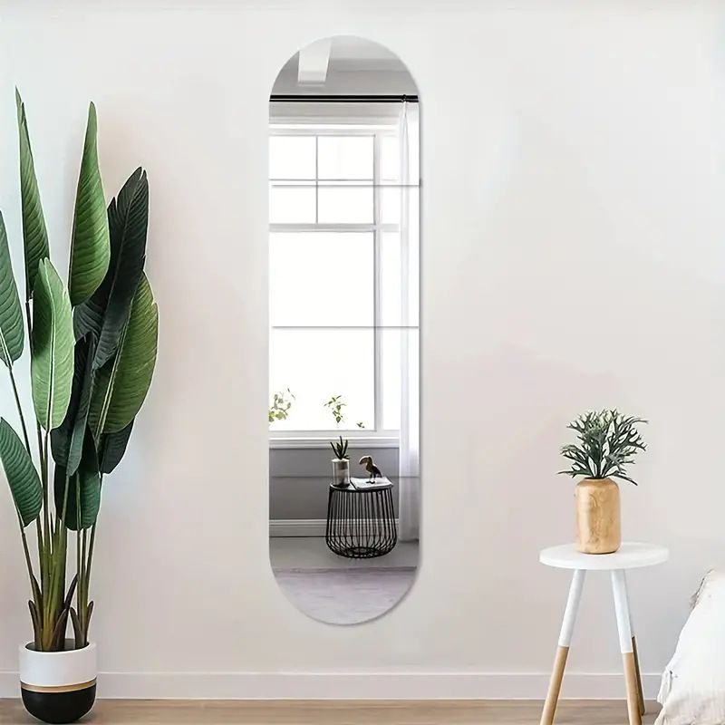 Acrylic Full Length Mirror Wall Sticker - 4 Piece Shatterproof Self Adhesive view 6