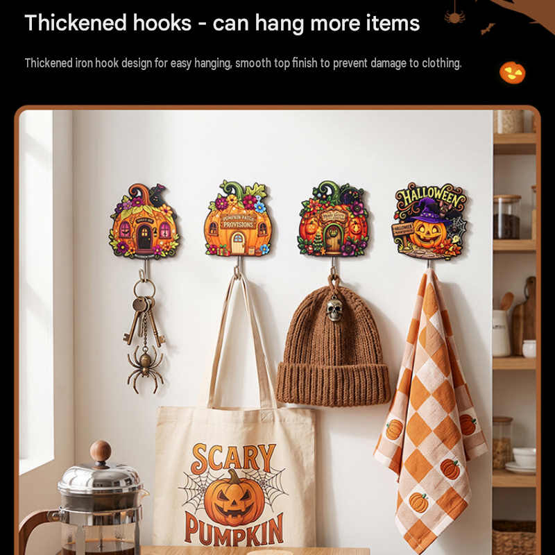 10-pack Halloween Themed Acrylic Wall Hooks（Witch Brewing Potions pattern） view 6