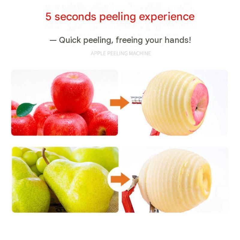 Red 3-in-1 Apple Peeler Slicer and Corer - Manual Hand Crank Fruit Peeling view 4