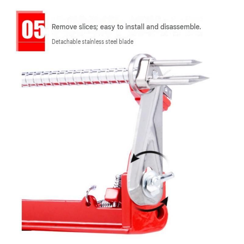 Pink 3-in-1 Apple Peeler Slicer and Corer - Manual Hand Crank Fruit Peeling view 8