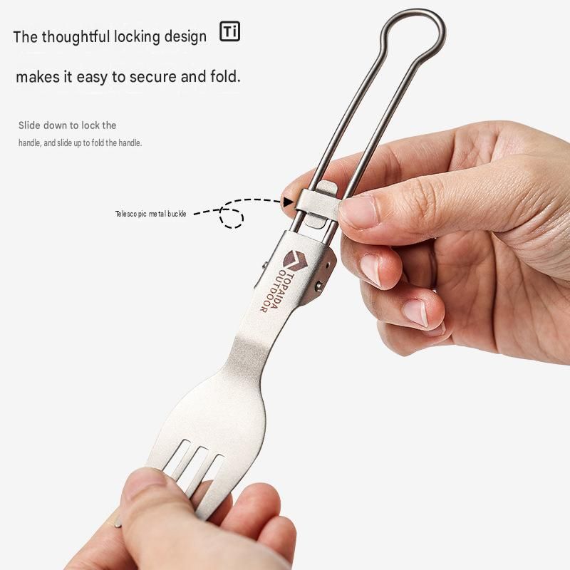 Portable Folding Titanium Collapsible spoon - Lightweight Cutlery view 4