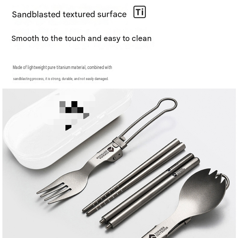 Portable Folding Titanium Collapsible spoon - Lightweight Cutlery view 7