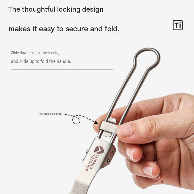 Portable Folding Titanium Collapsible spoon - Lightweight Cutlery view 8