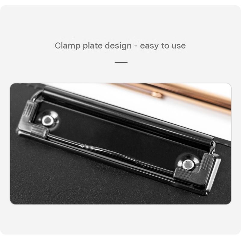 Dark blue Tri-Fold Writing Pad with Clipboard （Comes with stickers view 2