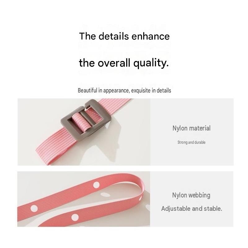 Pink Portable Nylon Clothesline with 26 Adjustable Hooks - 3.5M Compact Travel view 9