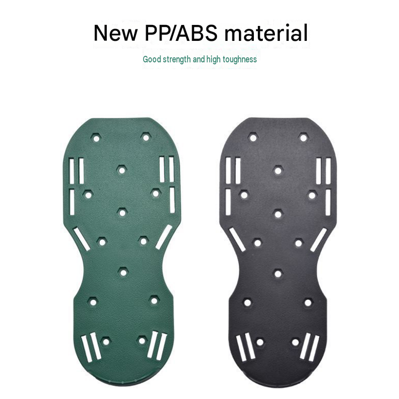 Black Plastic Lawn Aerator Shoes with Steel Spikes - Adjustable Straps for view 5
