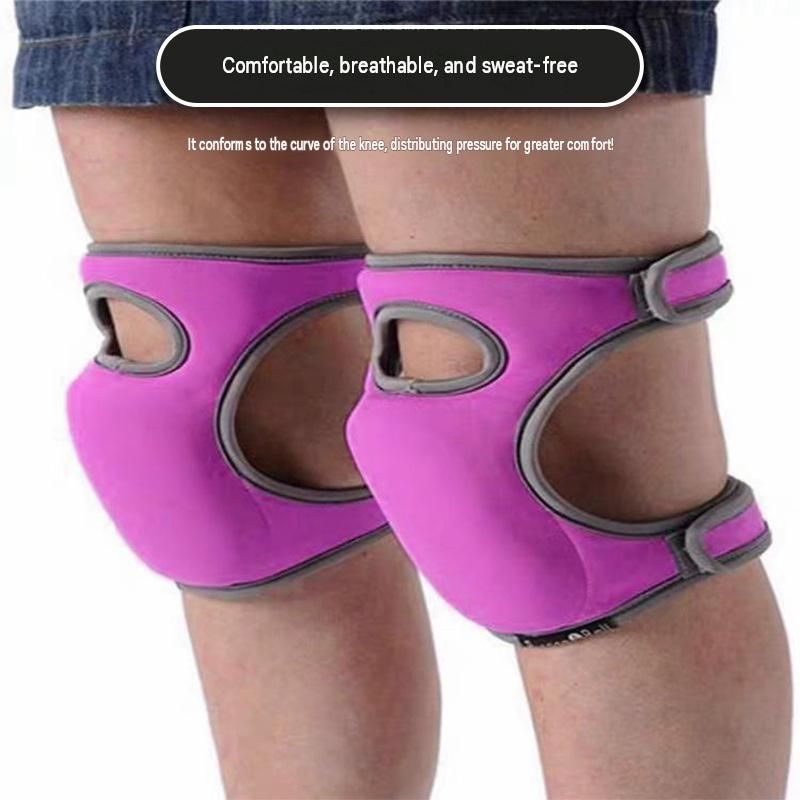 Green Garden Knee Pads and Gardening Gloves Set - Adjustable Neoprene Knee view 5