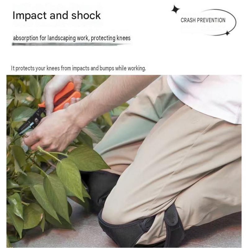 Green Garden Knee Pads and Gardening Gloves Set - Adjustable Neoprene Knee view 8