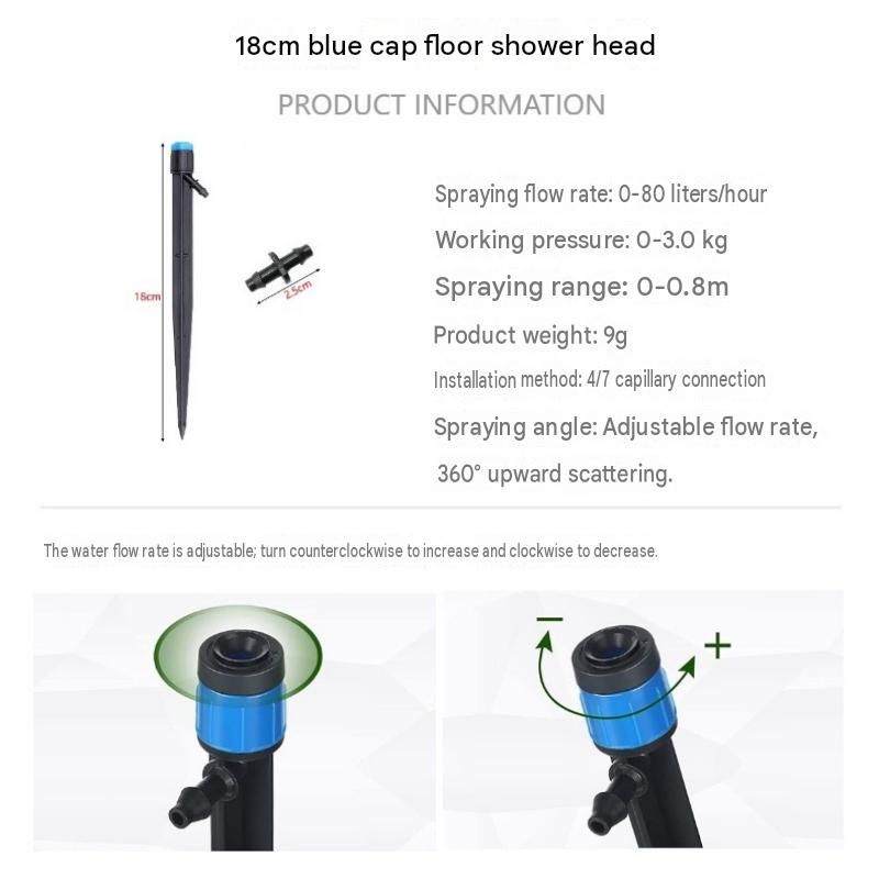 20-pack Adjustable 360 Degree Micro Sprinkler Stake - 18cm Garden Irrigation view 2
