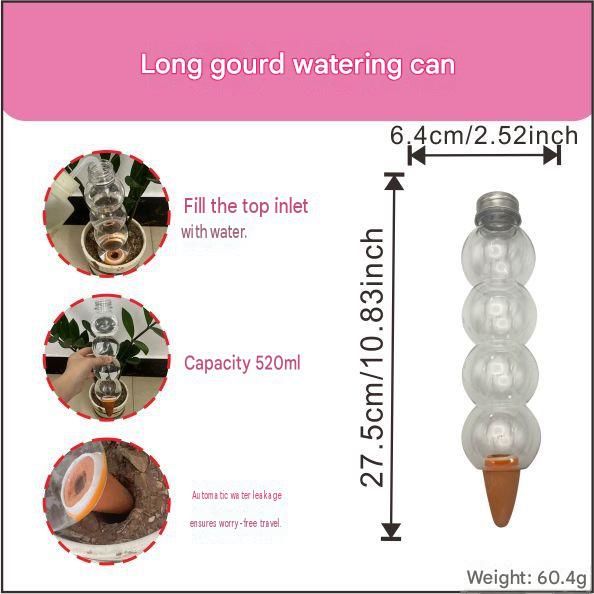 Gourd Shaped Self Watering Spike - 520ml Automatic Plant Waterer with view 3