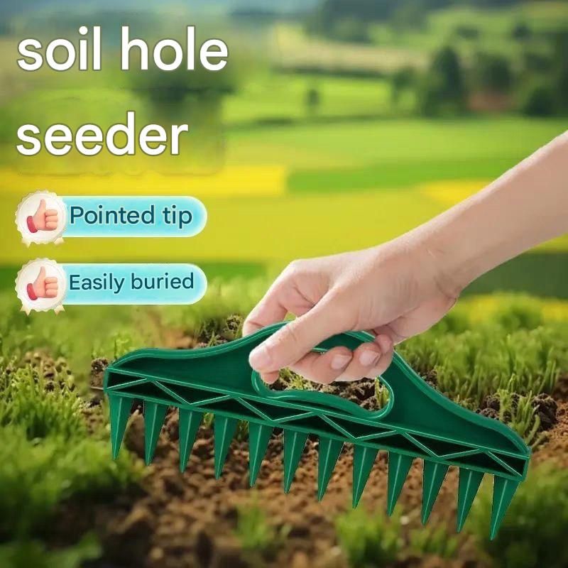 Garden Sowing Kit - 1-pack 12-Hole Soil Dibber and 3-pack Adjustable Manual view 3