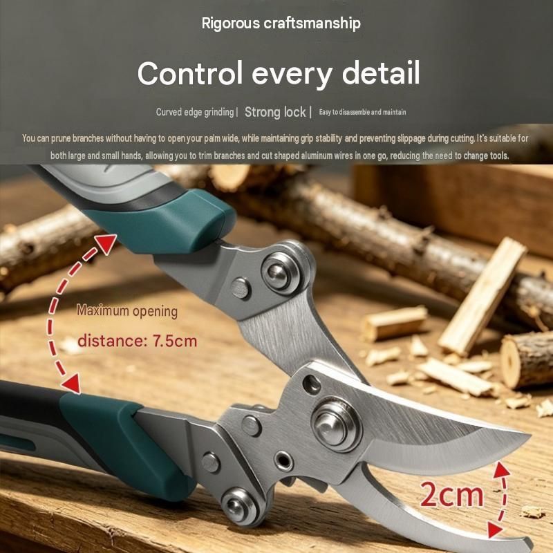 Garden Pruning and Sharpening Tool Set - Orange Stainless Steel Folding Shears view 6