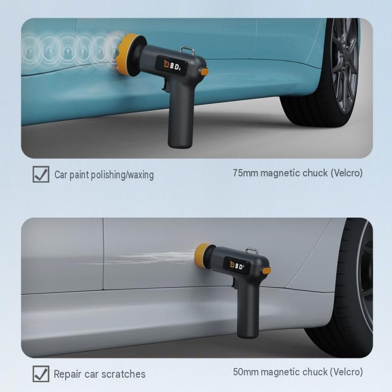 Cordless Car Polisher and Waxer Kit - 2-Speed Electric Buffer with LCD Display view 3