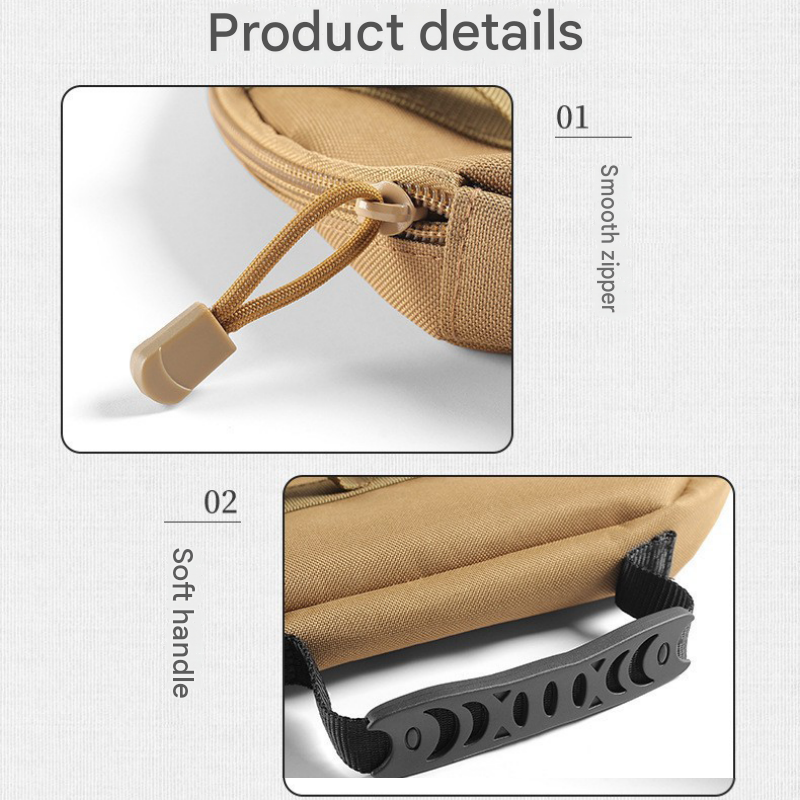 Khaki Round Camping Grill Storage Bag - Fits 42cm Griddle view 6