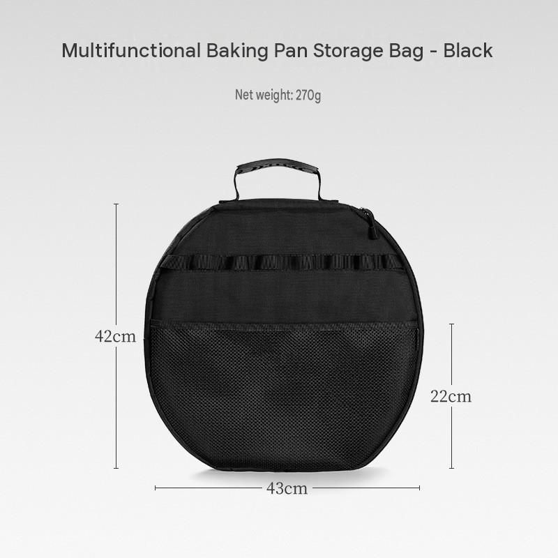 Khaki Round Camping Grill Storage Bag - Fits 42cm Griddle view 8