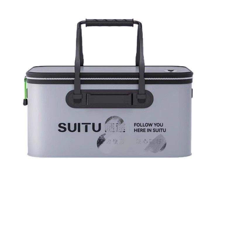 Grey Foldable Car Wash Storage Box - Large Capacity Waterproof EVA Organizer