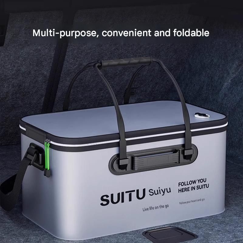 Grey Foldable Car Wash Storage Box - Large Capacity Waterproof EVA Organizer view 5