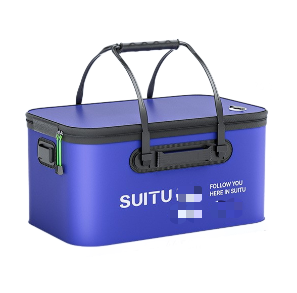 Blue Foldable Car Wash Storage Box - Large Capacity Waterproof EVA Organizer