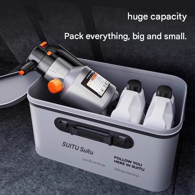 Blue Foldable Car Wash Storage Box - Large Capacity Waterproof EVA Organizer view 6
