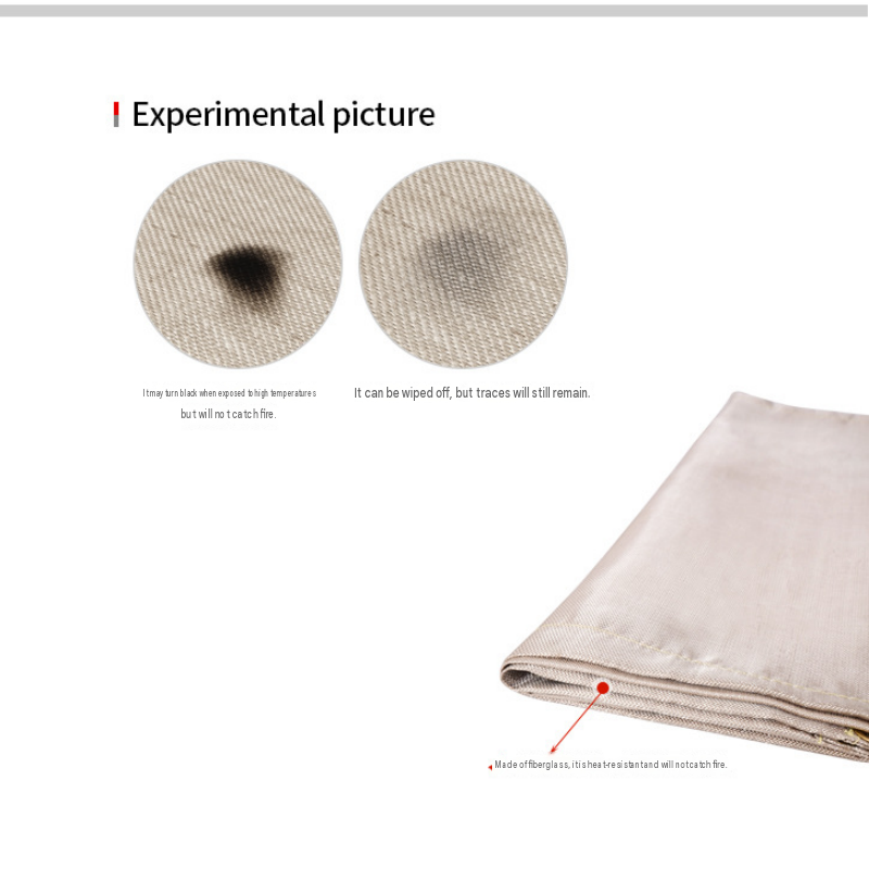 100*80cm Beige Fibreglass Camping Fireproof Mat - Heat Resistant Fire Barrier view 6