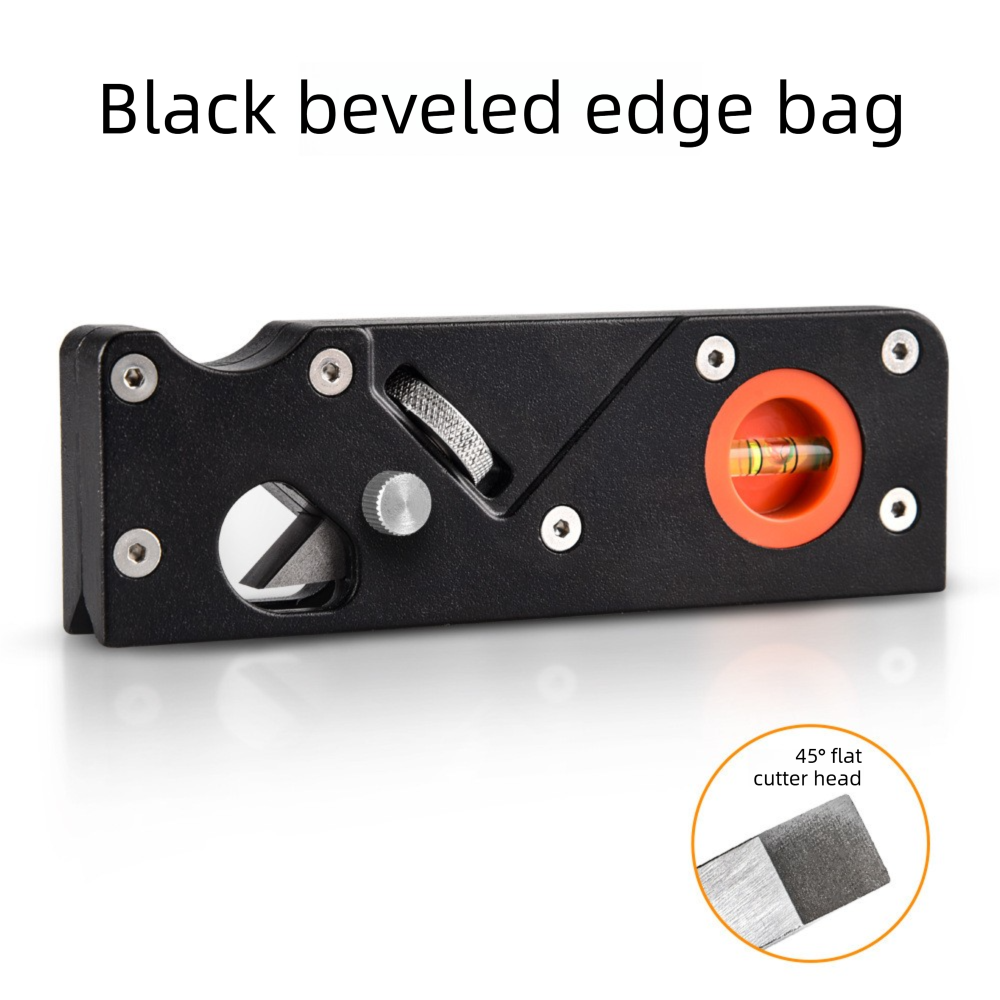 Black Adjustable Woodworking Chamfer Plane - Aluminum Alloy Hand Trimmer with