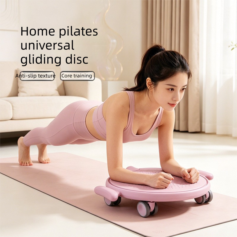 Blue Multifunctional Pilates Glider Disc - 360° Rolling Core Trainer with view 3