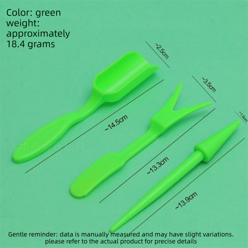 Green Minimalist 4-Piece Succulent Gardening Tool Set with Storage Bucket view 3