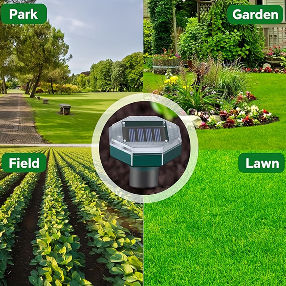 2-pack Solar Snakes Repeller - Ultrasonic Animal Deterrent for Garden and Lawn view 5