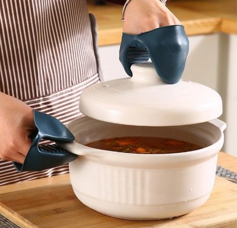 Kitchen Handling Gloves - 2 Pairs Blue Gloves for Hot Bowls view 3