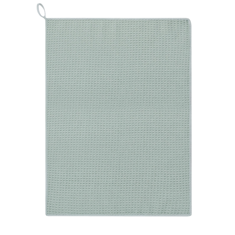 4 Pack Green Microfibre Cleaning Cloths - 30 x 40 cm Waffle Texture Absorbent