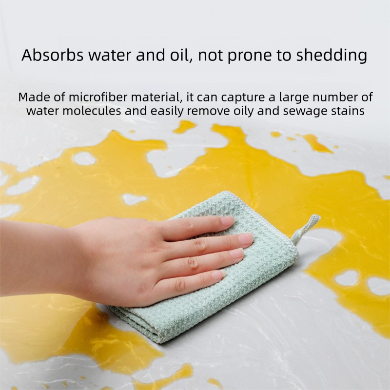 4 Pack Green Microfibre Cleaning Cloths - 30 x 40 cm Waffle Texture Absorbent view 2
