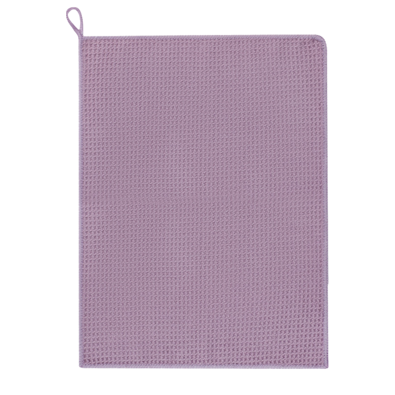 4 Pack Purple Microfibre Cleaning Cloths - 30 x 40 cm Waffle Texture Absorbent