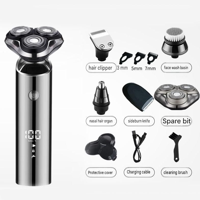 Electric Rotary Shaver for Men - Deluxe Multi-Grooming Set