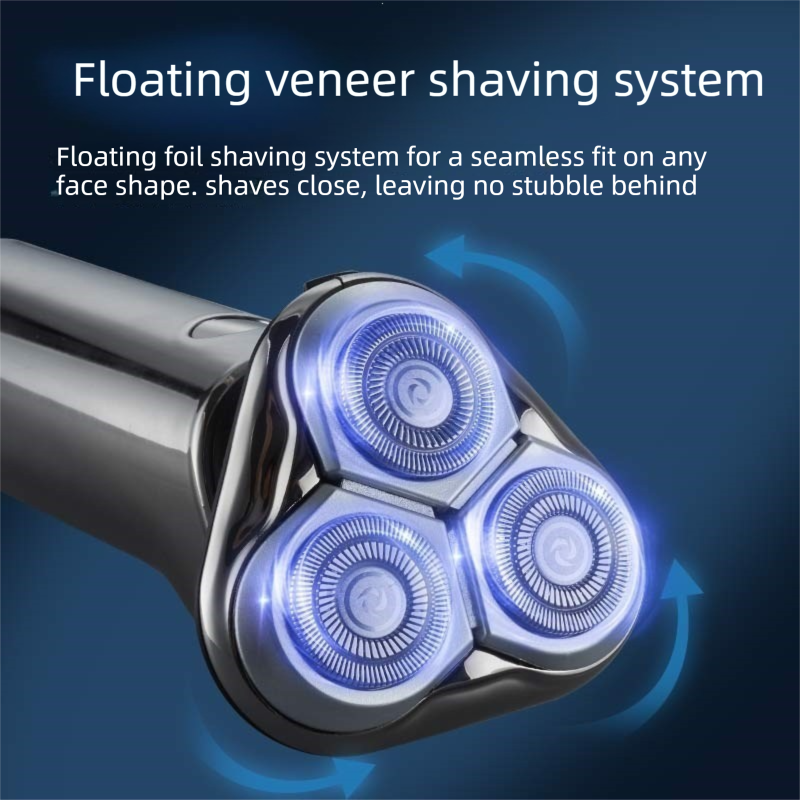 Electric Rotary Shaver for Men - Deluxe Multi-Grooming Set view 3