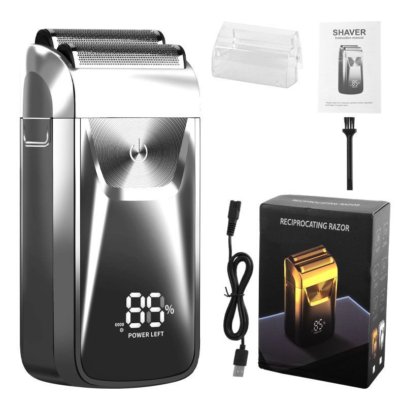Men's Reciprocating Foil Shaver Basic Set (Silver) - USB Rechargeable Dual