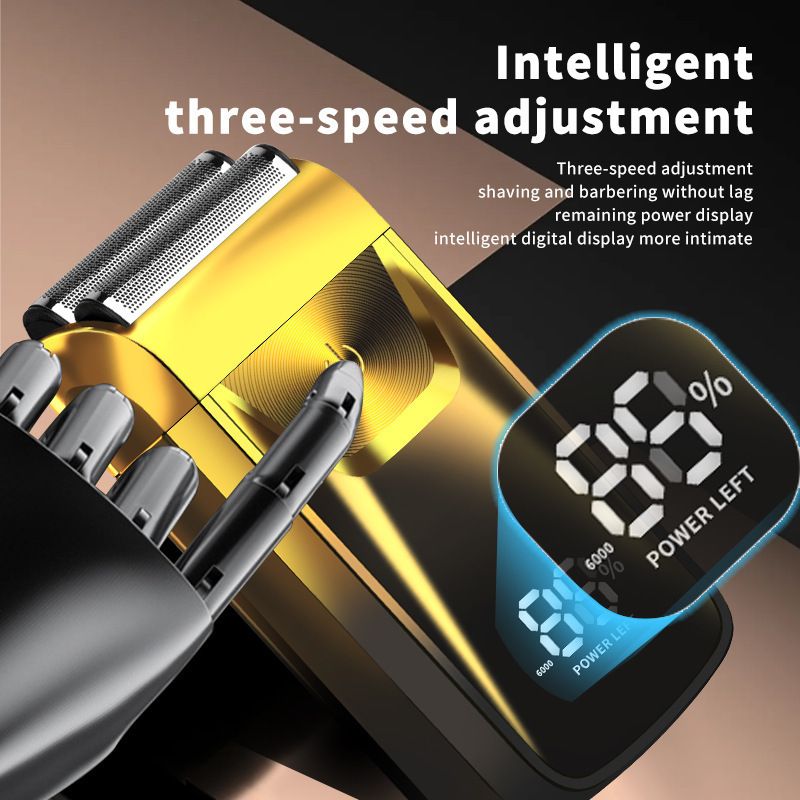 Men's Reciprocating Foil Shaver Basic Set (Silver) - USB Rechargeable Dual view 6
