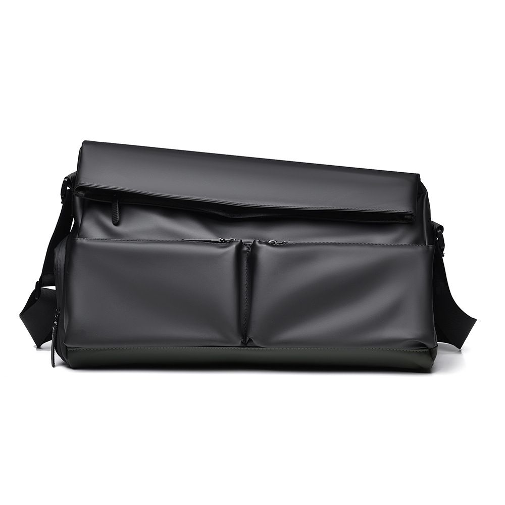 Black Expandable Travel Shoulder Bag - Large Capacity Gym and Duffel Bag with
