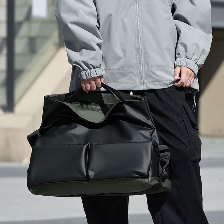 Black Expandable Travel Shoulder Bag - Large Capacity Gym and Duffel Bag with view 4