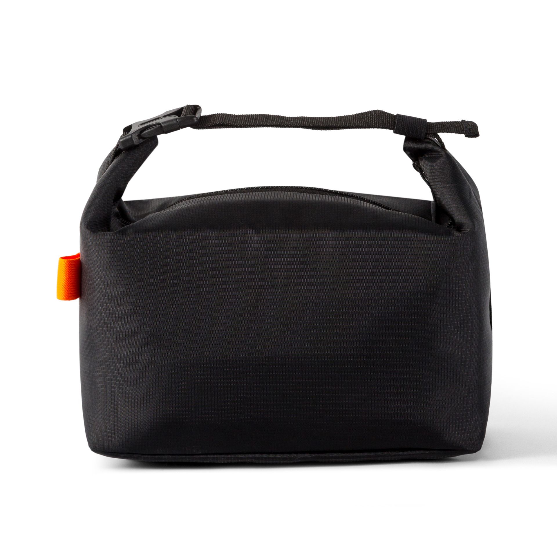 Black Foldable Insulated Lunch Bag - Waterproof Oxford Cloth Lunch Tote with