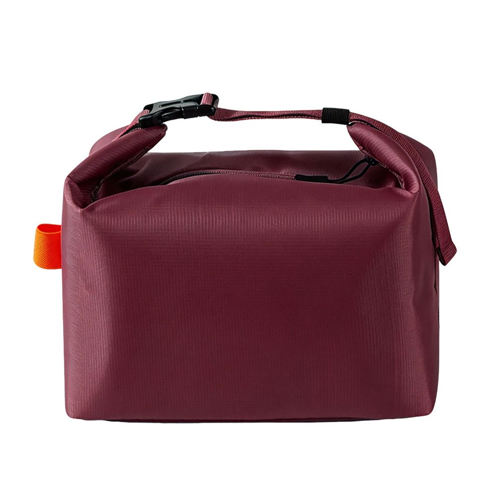 Red Foldable Insulated Lunch Bag - Waterproof Oxford Cloth Lunch Tote with