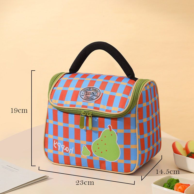 Blue Insulated Lunch Bag - Portable Lunch Tote with Thickened Aluminium Foil view 9