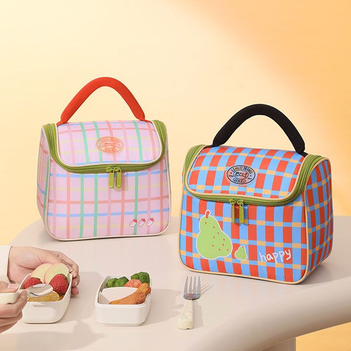 Pink Insulated Lunch Bag - Portable Lunch Tote with Thickened Aluminium Foil view 3