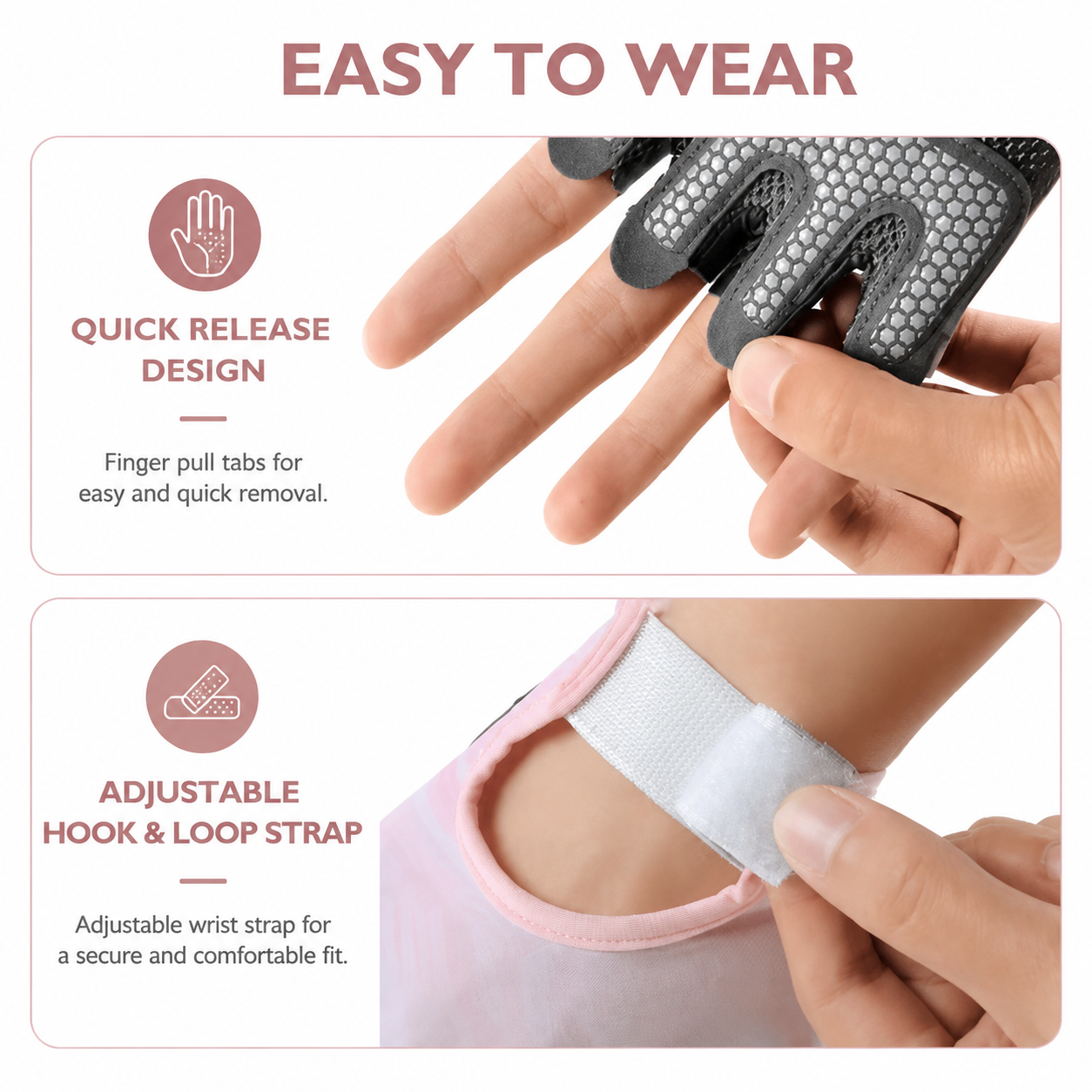 Women and Men Gym Gloves (Gray Size L)- Breathable Half Finger Workout Gloves view 4