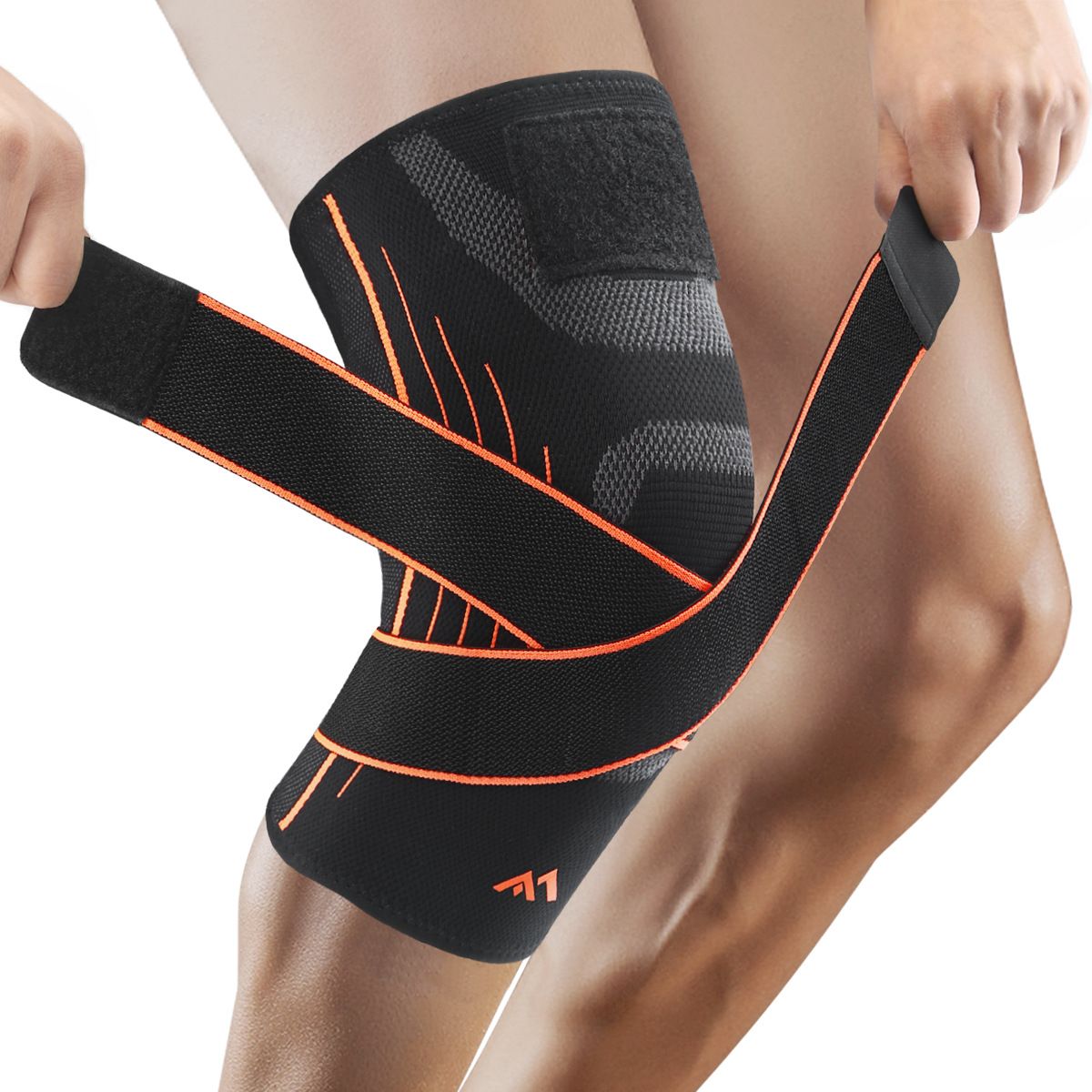 Adjustable Knee Brace Pair 2PCS M Size - Breathable Compression Knee Supports view 4