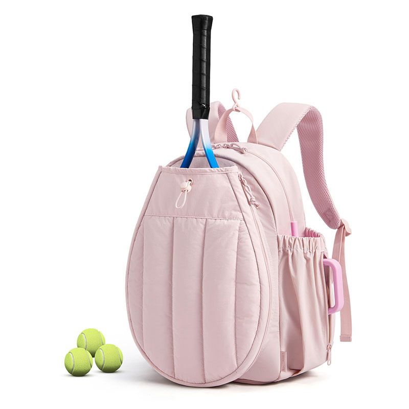 Pink Tennis Backpack with Shoe Compartment - Pickleball & Badminton Racket Bag