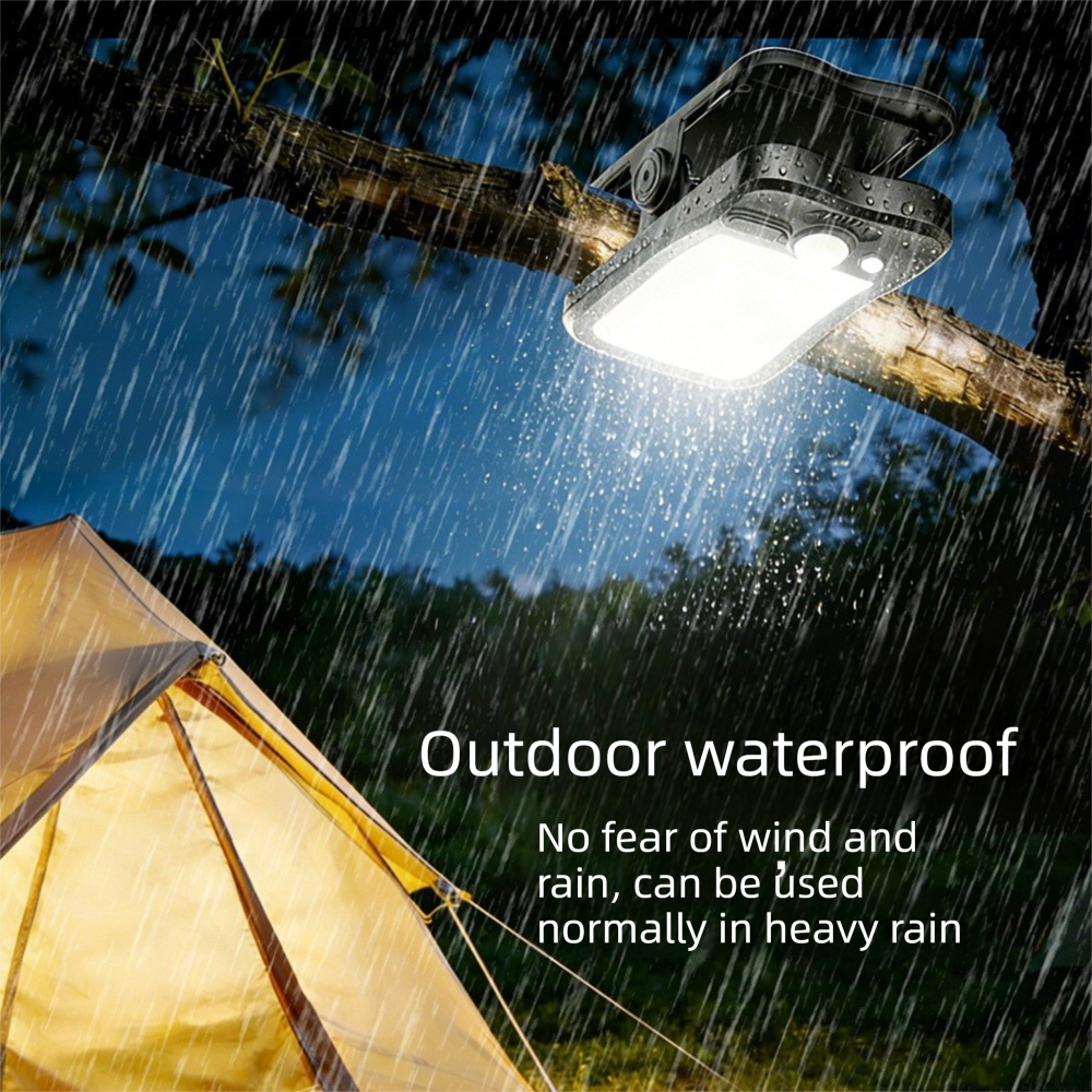 Solar Camping Lantern with Clip Grey- 2000mAh USB and Solar Rechargeable view 3
