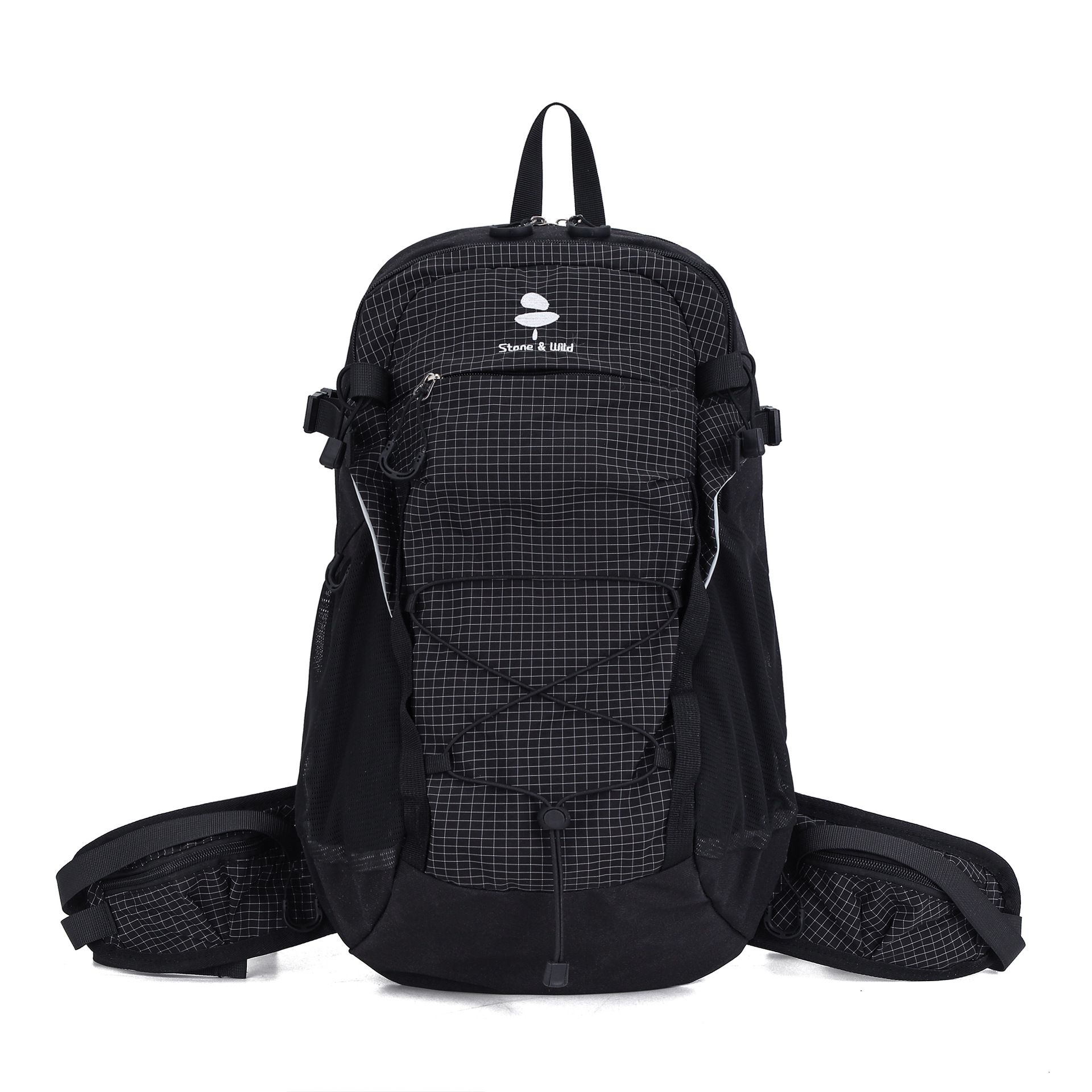 Lightweight Hiking Backpack 20L Black - Ultralight Oxford Cloth Daypack with