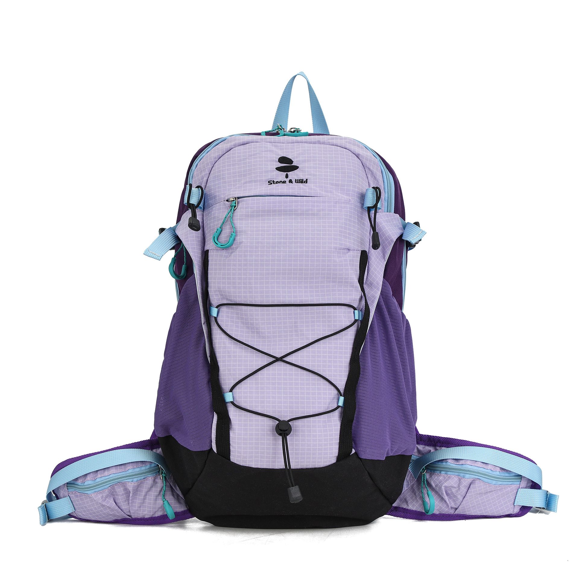 Lightweight Hiking Backpack 20L Purple - Ultralight Oxford Cloth Daypack with