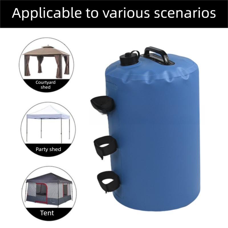 7L Gazebo Water Weight Bag Black- Portable Refillable Canopy Leg Anchor with view 3